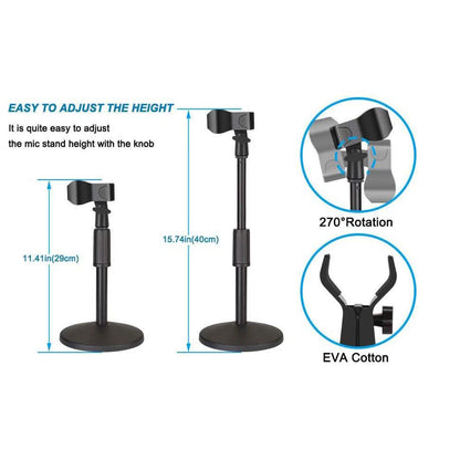 AGPtEK Desk Microphone Stand with Mic