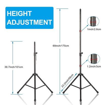 AGPtEK Microphone Stand Wind Screen Bracket with Adjustable Non-slip Tripod Base