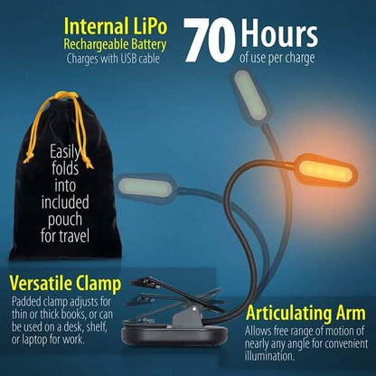 All in One Book Light Gift Set- 1600K Soft Strain-Free Reading Light