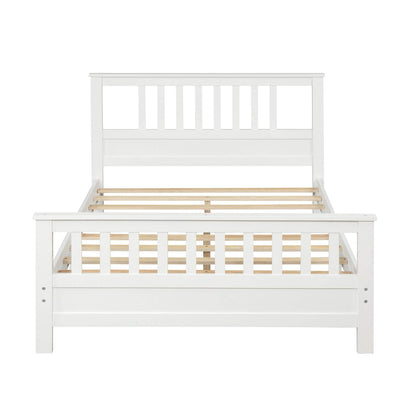 Anysun Full Size Bed Frame Solid Wood Platform Bed with Headboard for Kid's
