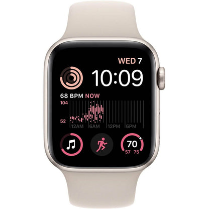 Apple Watch SE 2nd Gen 40mm GPS Starlight with S/M Starlight Sports Band (Refurbished)