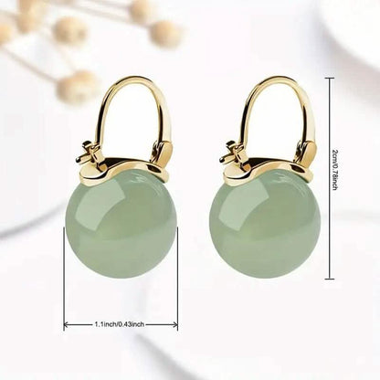 Artificial Jade Temperament Earrings