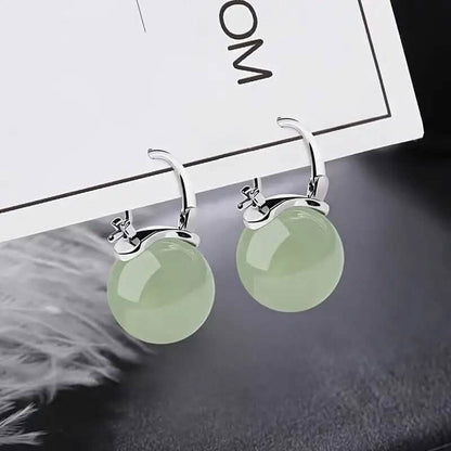 Artificial Jade Temperament Earrings