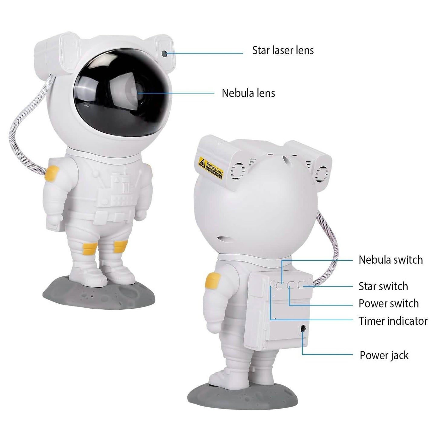 Astronaut Star Projector Light with Remote Control