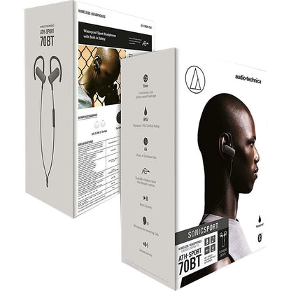 Audio-Technica ATH-SPORT50BTBK SonicSport Bluetooth Wireless In-Ear Headphones