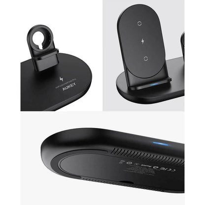 AUKEY 3-in-1 Wireless Charger Black