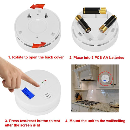 Battery Operated Carbon Monoxide Sensor Alarm