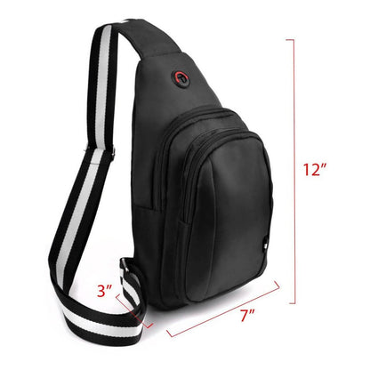 Black Crossbody Shoulder Sling Bag