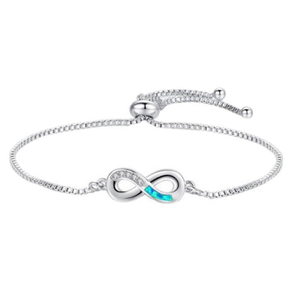 Blue Opal Adjustable Bolo Charm Bracelets