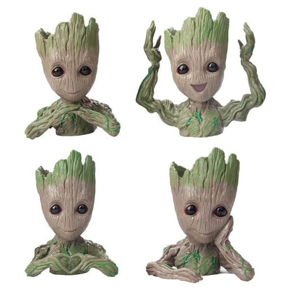 Boxod Treeman Baby Groot Succulent Flower Pot with Hole Pen Holder