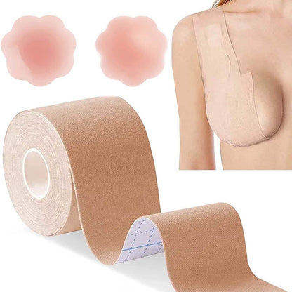 Breast Lift Tape for A-E Cup Large Breast, Breathable Push Up Tape