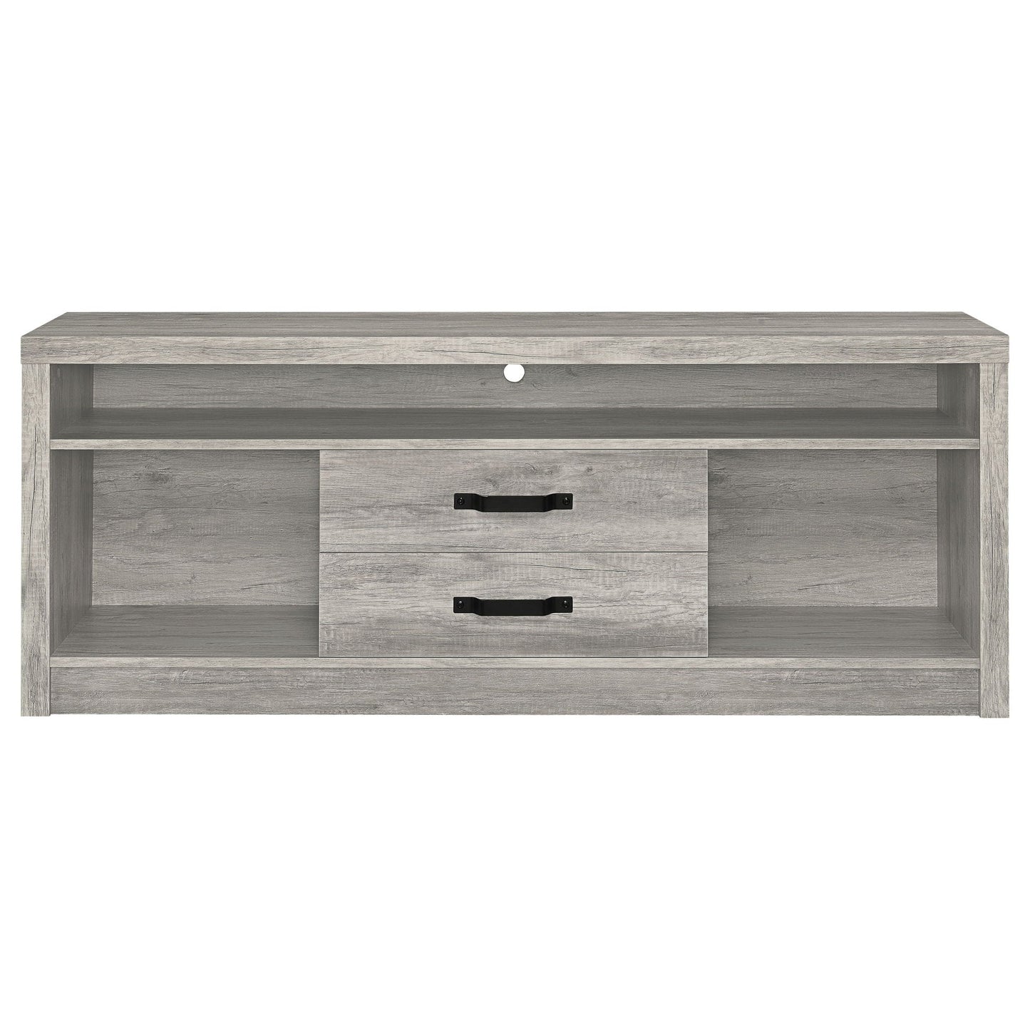 Burke 2-drawer Engineered Wood 59-inch TV Stand Grey Driftwood