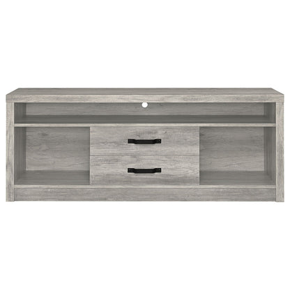 Burke 2-drawer Engineered Wood 59-inch TV Stand Grey Driftwood