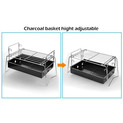 Camping Grill Barbecue Tool Folding & Lightweight Steel Mesh Portable