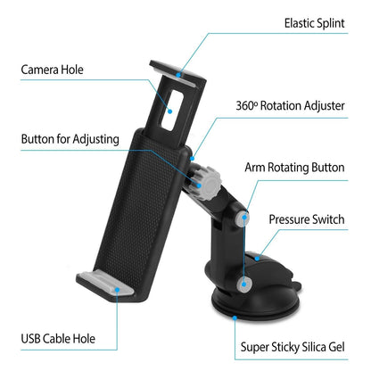 Car Phone Holder Mount Dashboard Tablet Stand Holder