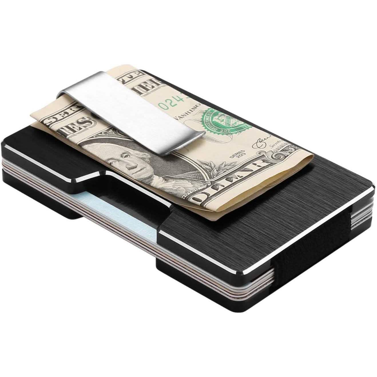 Carbon Fiber Pocket Money Clip Wallet with RIFD Card Blocking