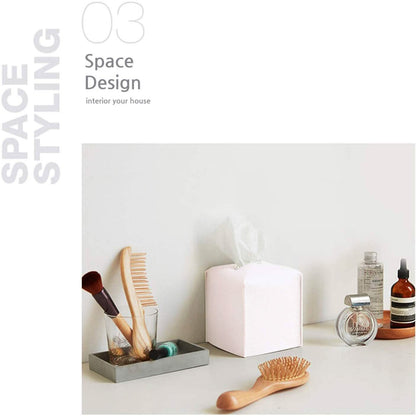 Carrotez Modern PU Leather Square Tissue Box Holder