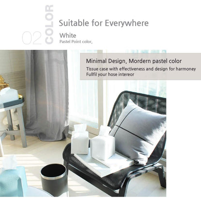 Carrotez Modern PU Leather Square Tissue Box Holder