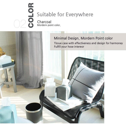 Carrotez Modern PU Leather Square Tissue Box Holder