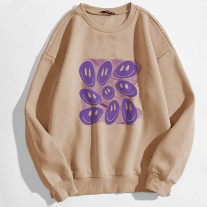 Cartoon Graphic Thermal Lined Oversized Sweatshirt