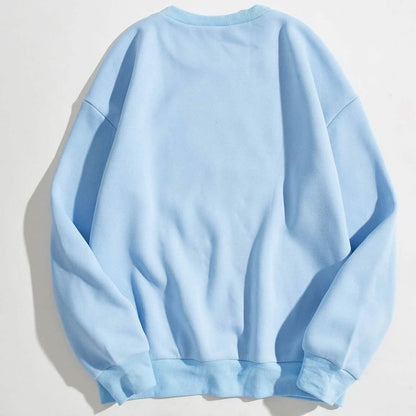 Cartoon Graphic Thermal Lined Oversized Sweatshirt