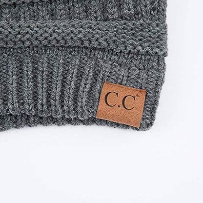 C.C. Women's Knit Beanie Hat - Color: Charcoal