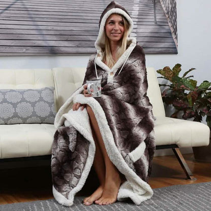 Chic Home Sherpa-Lined Hoodie Robe