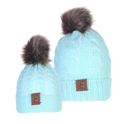 Chic Mom and Me Pom Beanies