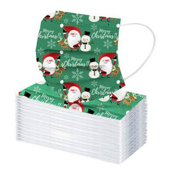 Christmas Special Mask Disposable Dustproof and Breathable Three-layer Protective Cover
