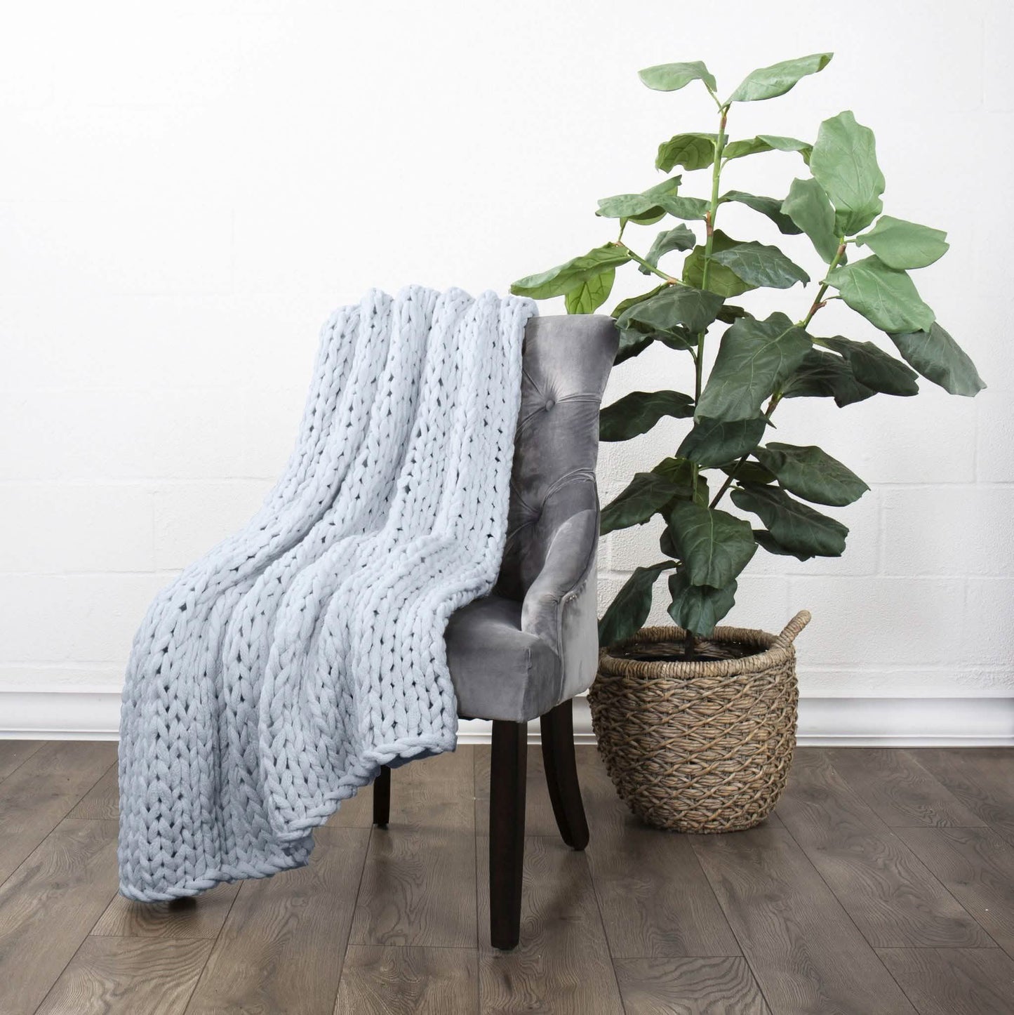 Chunky Knit Throw Blanket