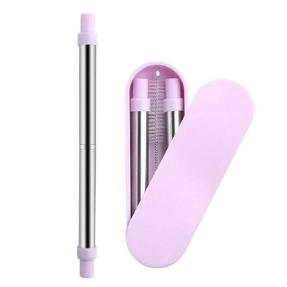 Collapsable Telescopic Reusable Drinkable Straw