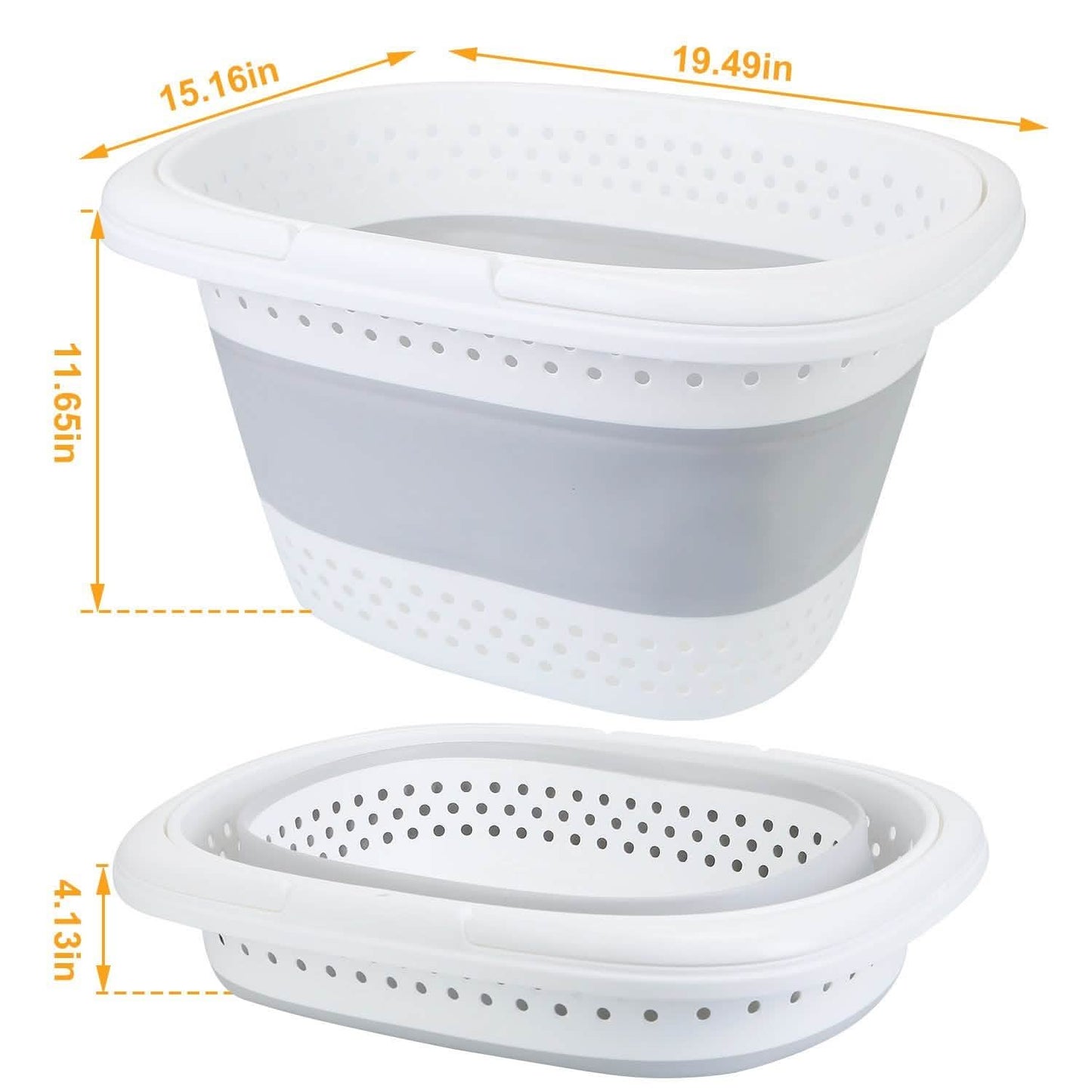 Collapsible Laundry Basket with Comfort Handle
