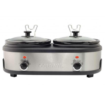Courant 2.5 QT Double Slow Cooker - Stainless Steel