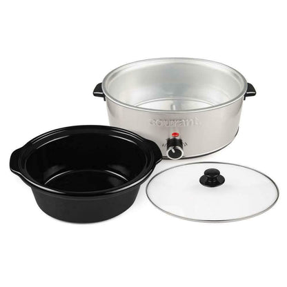 Courant 7.0 Quart Oval Stainless Steel Slow Cooker