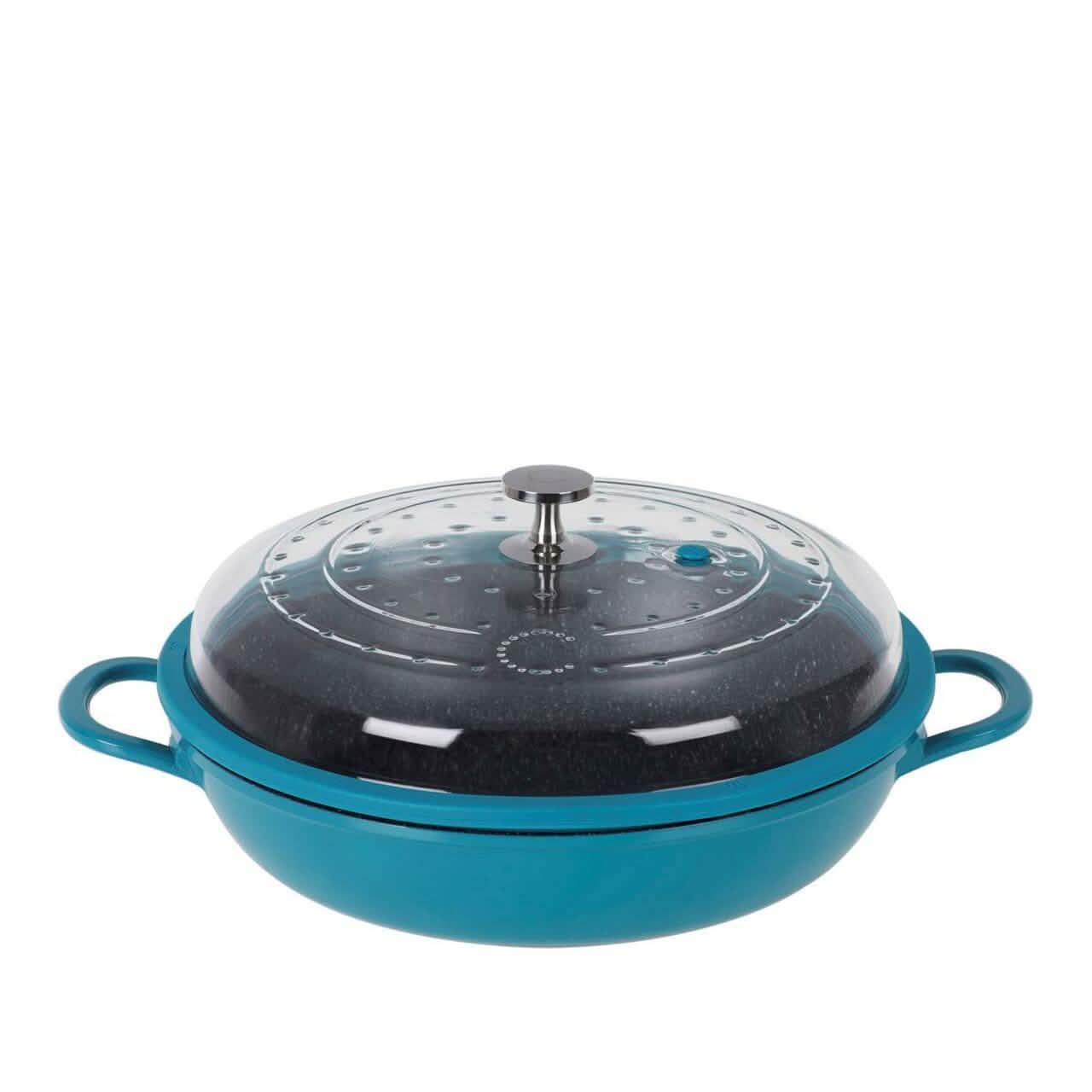 Curtis Stone 4-Quart Cast Aluminum Pan with Glass Lid (Refurbished)