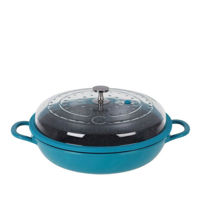 Curtis Stone 4-Quart Cast Aluminum Pan with Glass Lid (Refurbished)