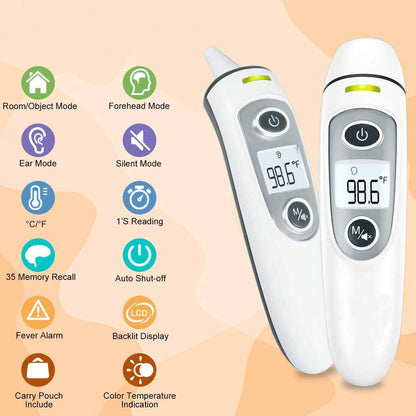 Digital Infrared Forehead and Ear Thermometer - FC-IR100