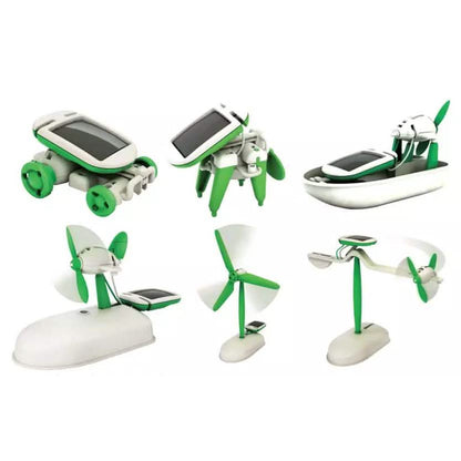 DIY 6-in-1 Educational Solar Robot Vehicles