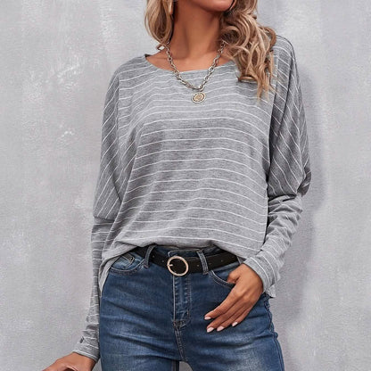 Drop Shoulder Striped Tee
