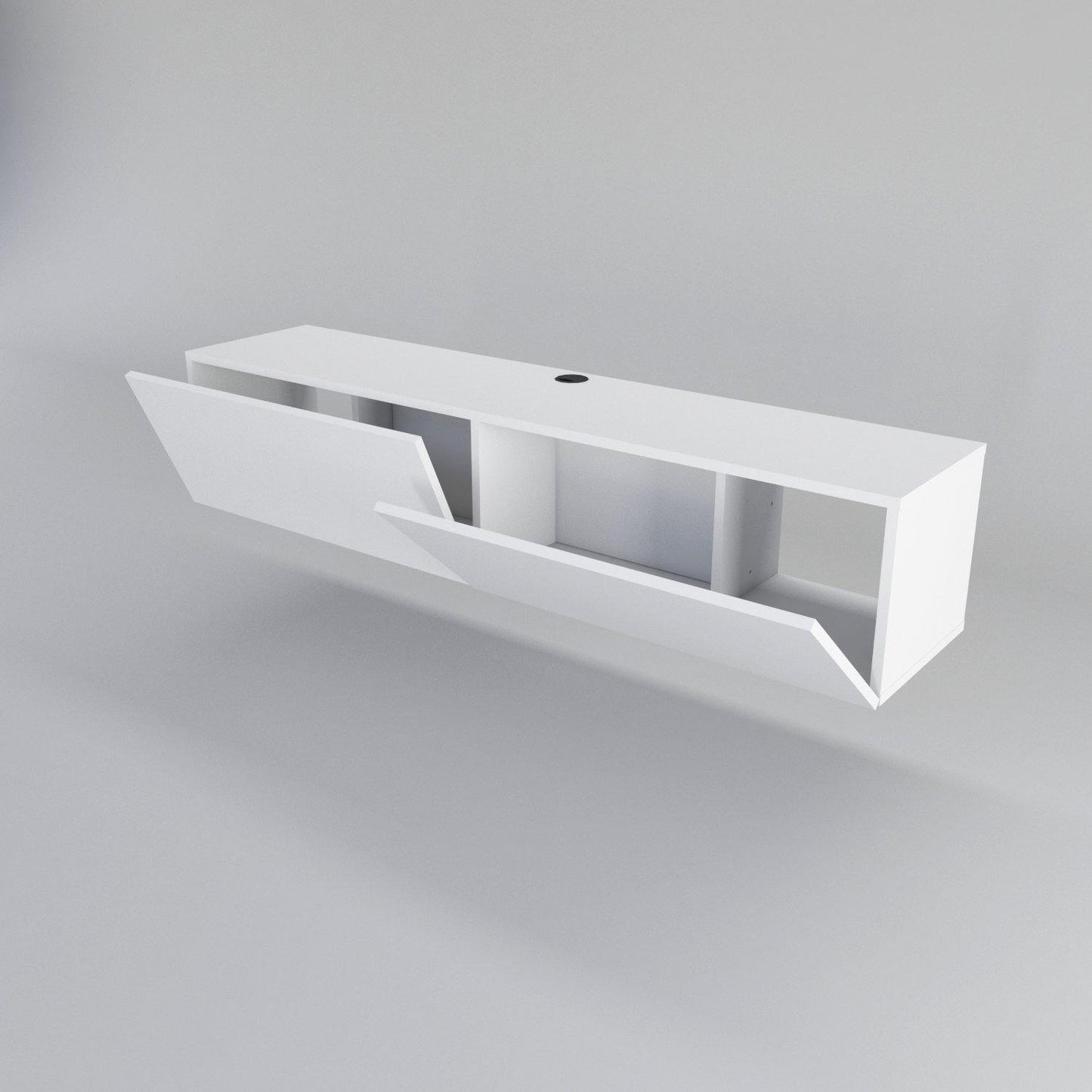 Poling 63" Wide Floating TV Stand and Media Console for TVs up to 70"
