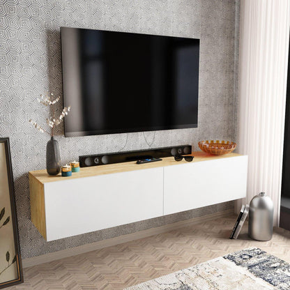 Poling 63" Wide Floating TV Stand and Media Console for TVs up to 70"