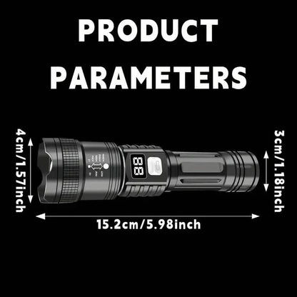 Ultra-Bright Tactical LED Flashlight – 3 Modes, USB Rechargeable, 600 Lumen, Outdoor, Hiking & Camping