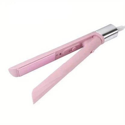 Electric Hair Straightener and Curler with Ceramic Plates