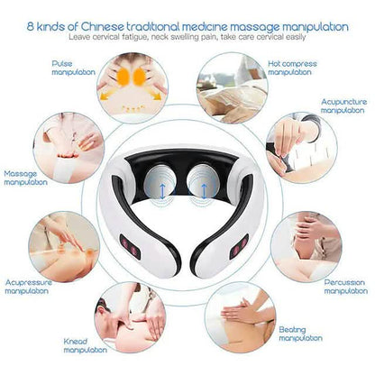 Electric Neck Massager and Pulse Back 6 Modes Power Control