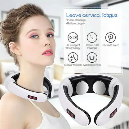 Electric Neck Massager and Pulse Back 6 Modes Power Control