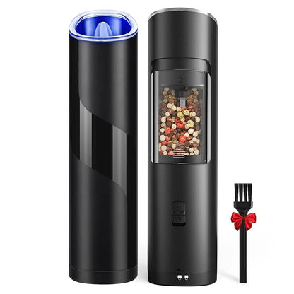 Electric Salt and Pepper Grinder LED Indicator Adjustable Coarseness