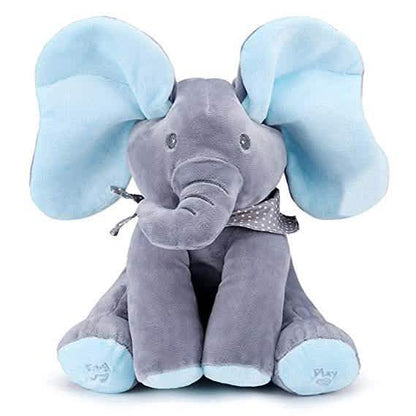 Electronic Talking Singing Blinking Eyes Elephant Plush Toy