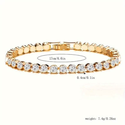 Elegant Rhinestone Tennis Bracelet