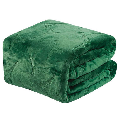 Embossed Premium Flannel Fleece Blanket - Eiffel Tower Design