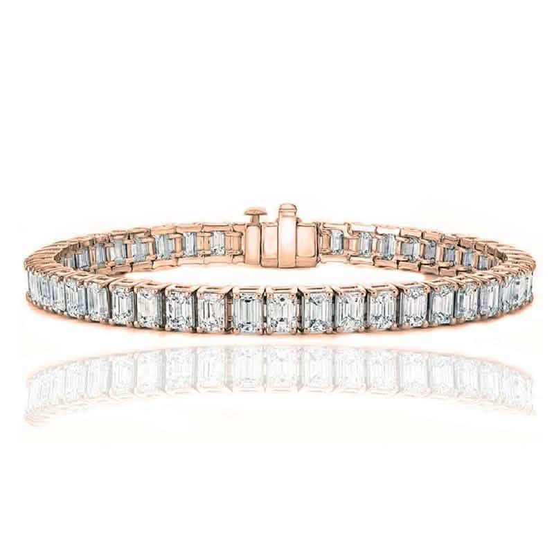 Emerald Cut Tennis Bracelet Made with Swarovski Elements